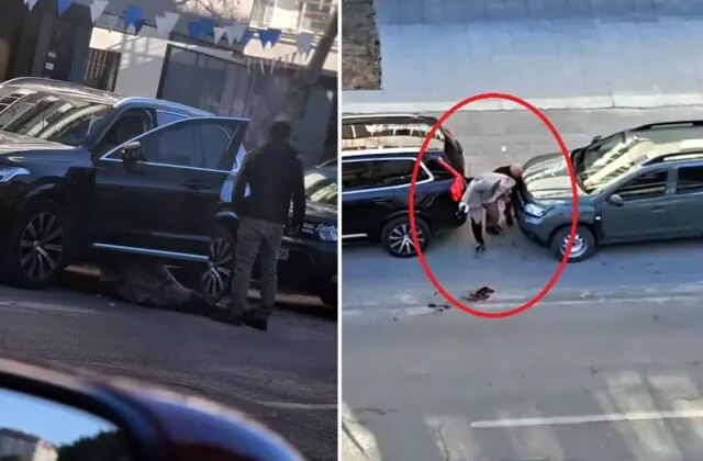 İş insanının sokak ortasında vurulduğu anlar kamerada