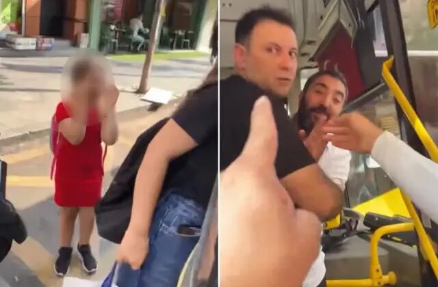 Otobüste karekod kavgası! Küçük kız hüngür hüngür ağladı