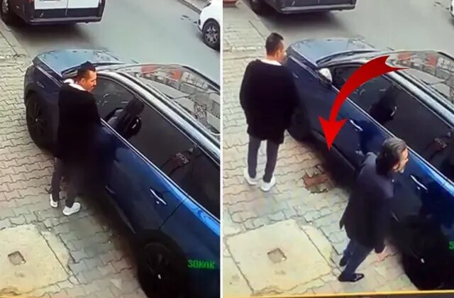 Otomobilin üzerine idrarını yaptı; sahibine saldırdı