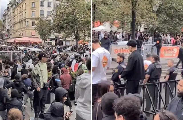 Paris’te ücretsiz kızarmış tavuk izdihamı: Binlerce insan birbirine girdi