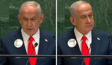 Protesto edildiği toplantıda Netanyahu’nun şakasına kimse gülmedi: Burada gülmeniz gerekiyordu