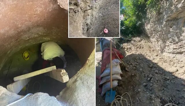 Rüyasında define gören kadın oğluyla birlikte tünel kazarken yakalandı