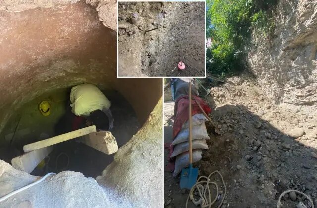 Rüyasında define gören kadın oğluyla birlikte tünel kazarken yakalandı