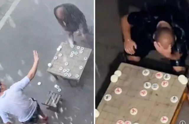 Satranç maçını kaybetti, dört saat yağmur altında yenilginin sebebini bulmaya çalıştı