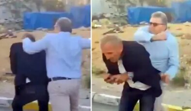 Sokak ortasında gazeteciye dayak