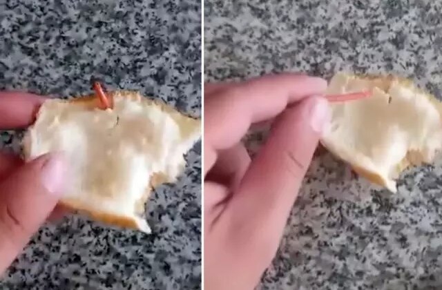 Somun ekmeğin içinden kablo çıktı