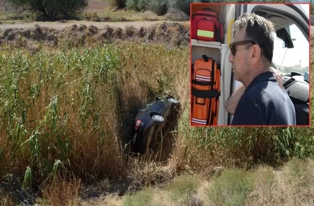 Sulama kanalına düşen otomobilin sürücüsü: Tavus kuşu gibi uçtum