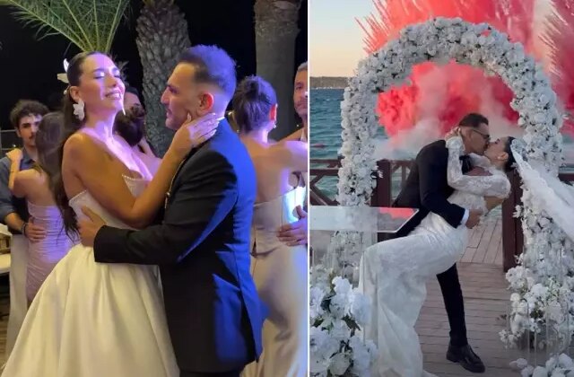 Survivor yarışmacısı Kardeniz Kılıç aylarca yüzünü gizlediği aşkıyla nikâh masasına oturdu