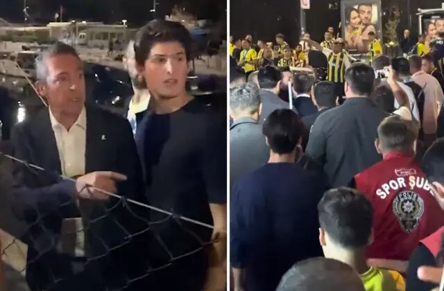 Taraftarla burun buruna! Ali Koç’un zor anları