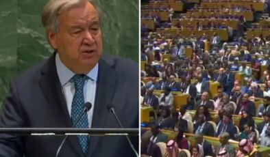 Tarihi oturumda BM Genel Sekreteri Guterres’in sözleriyle salon buz kesti