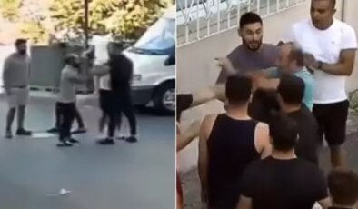 Trafik magandaları tartıştıkları kişiyi dövmek için gelip annesini darp ettiler