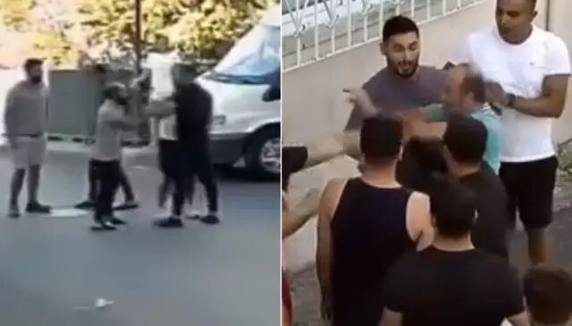 Trafik magandaları tartıştıkları kişiyi dövmek için gelip annesini darp ettiler