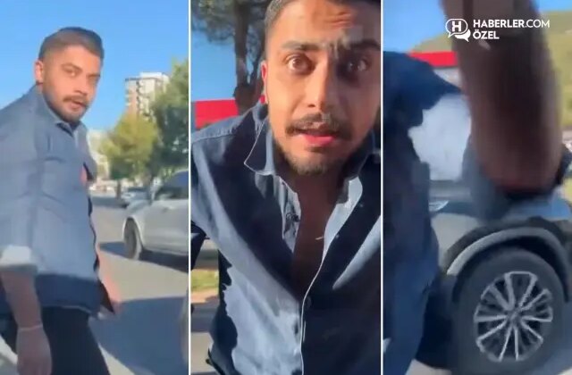 Trafikte dehşet! Otomobilin camını yumruklayarak kırdı