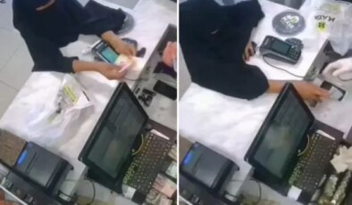 Yaptığı rezilliği kimse görmüyor sandı ama kamera kayıttaydı