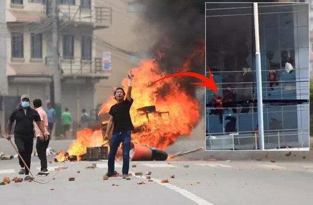 Z kuşağı Nepal’i yakıp yıkıyor: Televizyon binası ateşe verildi, çalışanlar camdan atladı
