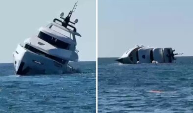 Yapımı tamamlanıp sahibine teslim edilen lüks yat 15 dakikada battı