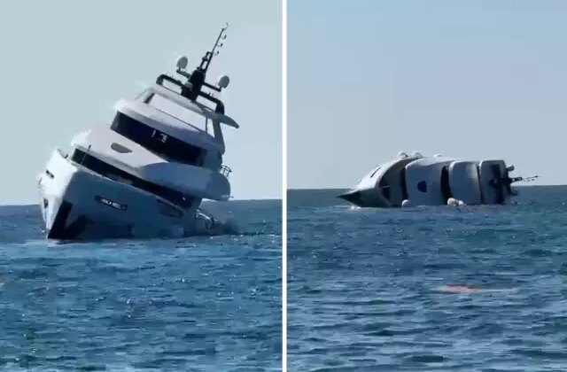 Yapımı tamamlanıp sahibine teslim edilen lüks yat 15 dakikada battı