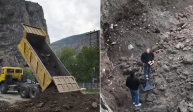 3 ton altın heyecanı! İlçe girişi 25 metre kazıldı