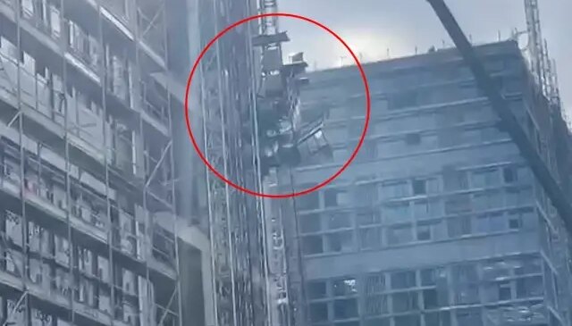 Dört inşaat işçisinin bulunduğu yük asansörü düştü! Bir işçi zemine çakıldı