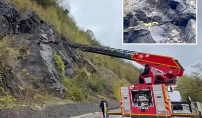 Kayalıklardan sarkan kablolar korkuttu! 19 yıllık gerçek ortaya çıktı