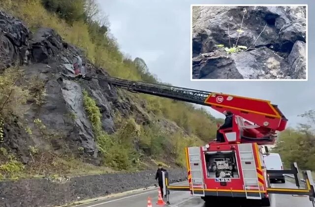 Kayalıklardan sarkan kablolar korkuttu! 19 yıllık gerçek ortaya çıktı