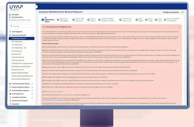 Anayasa Mahkemesi’ne bireysel başvurular UYAP Avukat Portalı üzerinden alınmaya başlandı