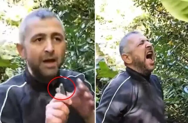 Arkadaşının ısrarıyla canlı balık yutan adamın zor anları