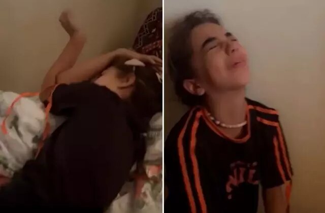 Ateşkes haberiyle uyanan Filistinli çocuk, göz yaşlarını tutamadı!