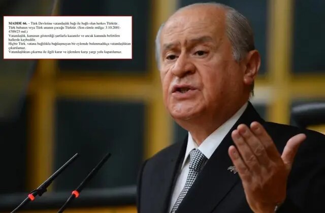 Bahçeli’den Anayasa’nın 66. maddesiyle ilgili tartışmalara sert tepki