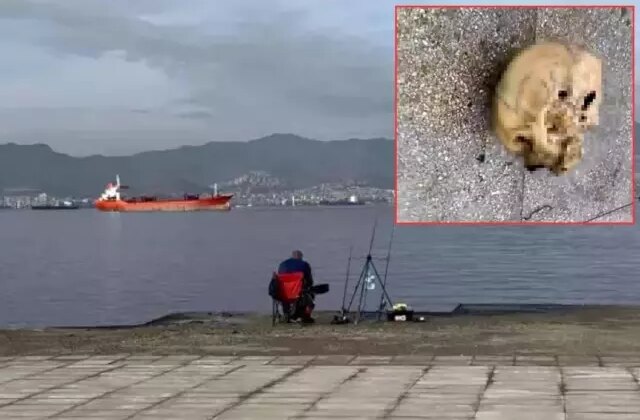 Balık tutarken dehşeti yaşadı: Oltaya insan kafatası takıldı