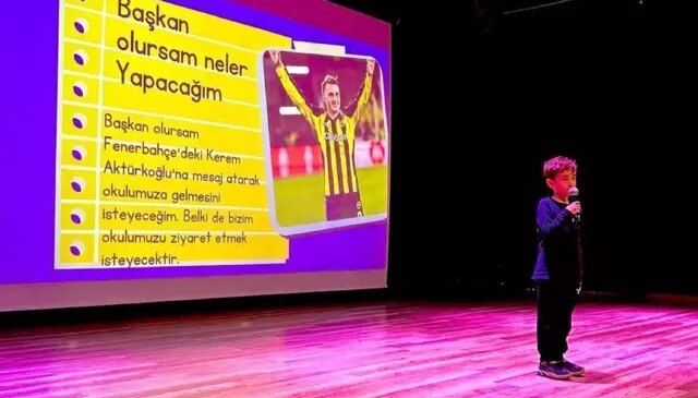‘Başkan olursam okula getireceğim’ demişti! Kerem Aktürkoğlu’ndan minik taraftara müjde