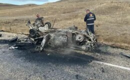 Bayburt’ta trafik kazası: 1 kişi yanarak hayatını kaybetti