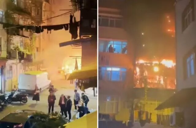 Beyoğlu’nda kız istemede patlatılan havai fişekler evi yaktı: 8 kişi dumandan etkilendi