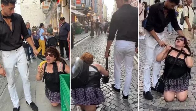 Beyoğlu’nda tasmalı rezalet! 2 şüpheli de tutuklandı