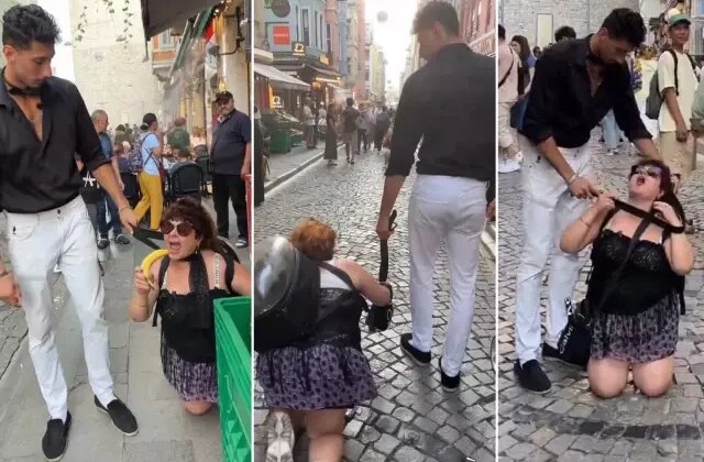 Beyoğlu’nda tasmalı rezalet! 2 şüpheli de tutuklandı