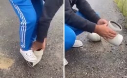 Boruya sıkışan kirpiyi böyle kurtardılar