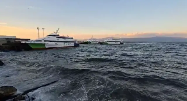 Bursa’da deniz otobüsü seferleri olumsuz hava koşulları nedeniyle iptal edildi