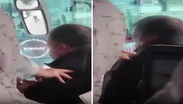 Otobüs şoförünü acımadan dövdü! İşte o anlar