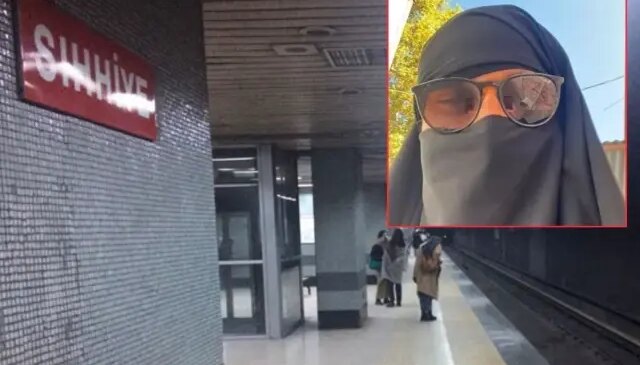 Çarşaf giyip metroda dolaşan erkek gözaltına alındı
