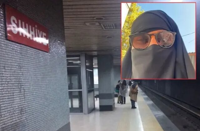 Çarşaf giyip metroda dolaşan erkek gözaltına alındı