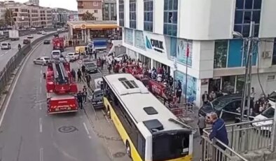 Çekmeköy’de otobüs durağa daldı, yaralılar var