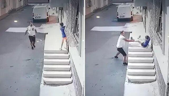 Çocuğa şiddet kamerada! Görüntüleri izleyen aile emniyete koştu