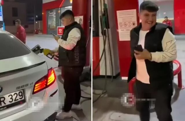 Çok zengin olduğunu böyle kanıtladı, aracı mazotla yıkadı