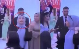 Damada yakın oynayan genç kız, gelinin hareketiyle şoke oldu