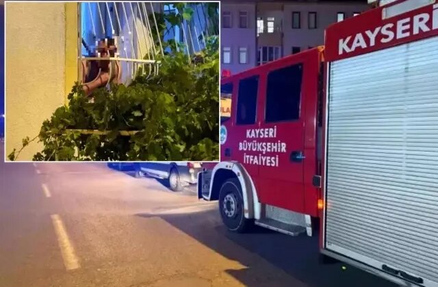 Dehşet anları! Döner bıçağını kendi boğazına dayadı