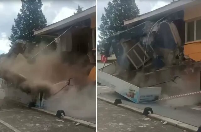 Deprem geçti ama tehlike bitmedi! Korku dolu anlar kamerada