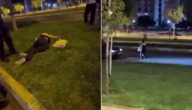 Yer: Diyarbakır! Kendini araçların önüne attı, sürücülere saldırdı