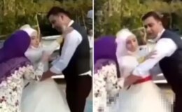 Düğüne damga vuran hareket! Gelin, bunu hiç beklemiyordu