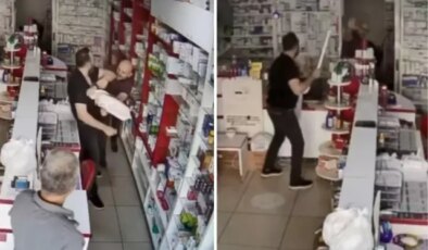 Eczane çalışanını muadil ilaç verdi diye sopayla dövdü