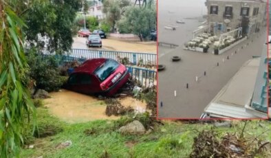 Felaketi en iyi anlatan görüntü! Denizle kara birleşti
